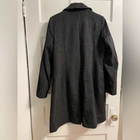Anne Klein Gray Wool Coat, Size 10 - Picture 4 of 4
